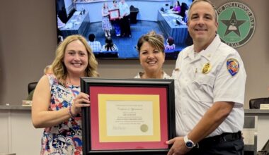 Eric Burnside was sworn in as fire chief after his time as interim fire chief, which began in 2024. (Courtesy Hollywood Park)