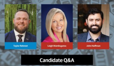 A Democrat and two Republicans are running for the Senate District 9 seat in Tarrant County. (Courtesy Taylor Rehmet, Leigh Wambsganss, John Huffman/Community Impact)