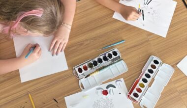 Children watercoloring