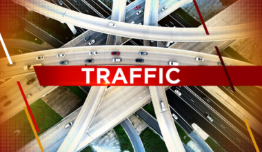 Law enforcement is at the scene after an 18-wheeler flips over on Beltway 8