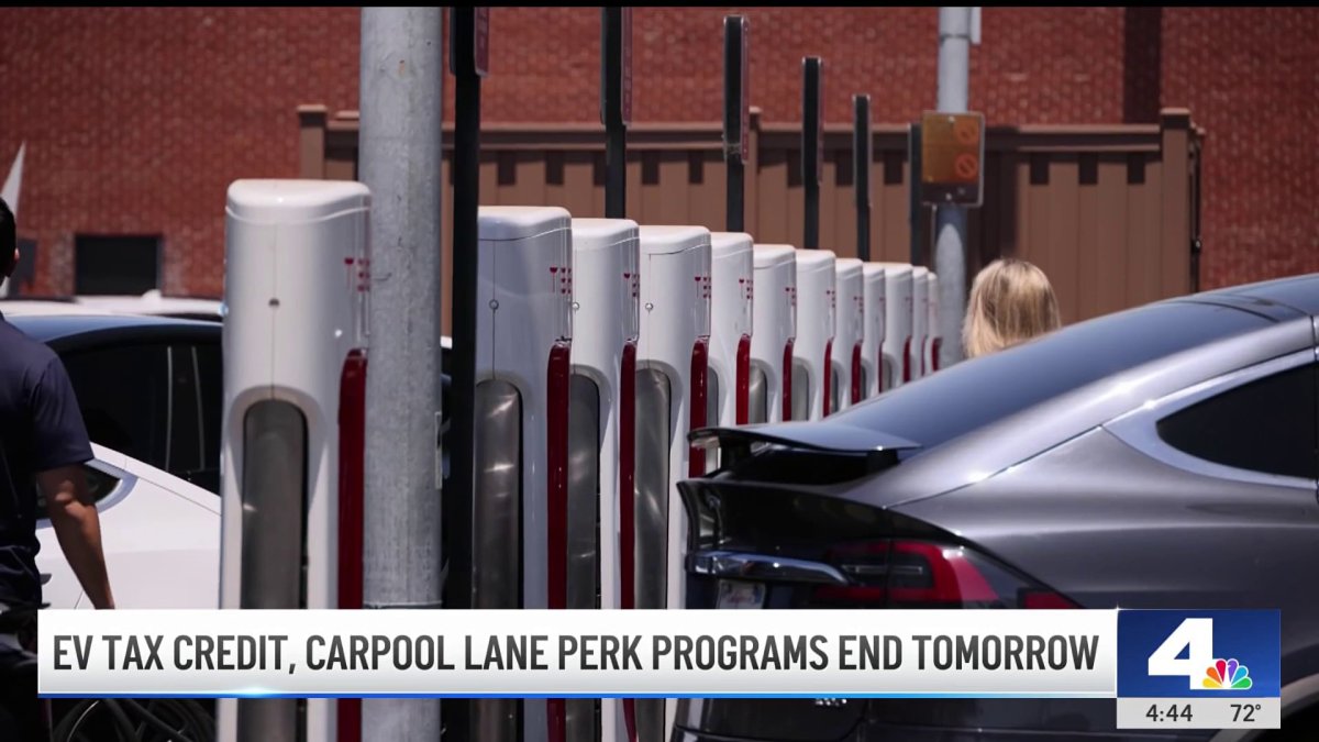EV tax credit, carpool lane perk programs are going away – NBC Los Angeles