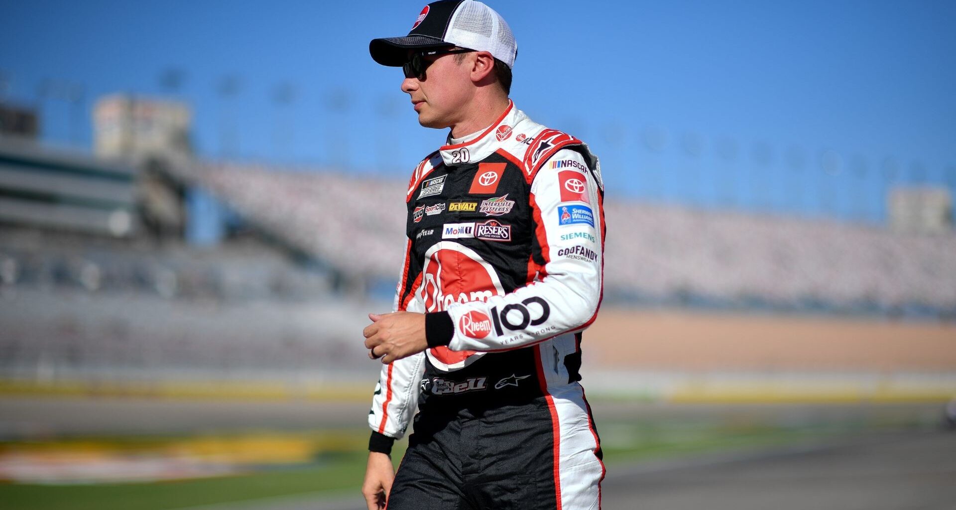 Feb 12, 2025; Daytona Beach, Florida, USA; NASCAR Cup Series driver Kyle Larson during Daytona 500 media day at Daytona International Speedway. Mandatory Credit: Mark J. Rebilas-Imagn Images