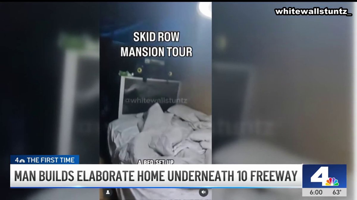 See this elaborate makeshift home under 10 Freeway in downtown LA – NBC Los Angeles
