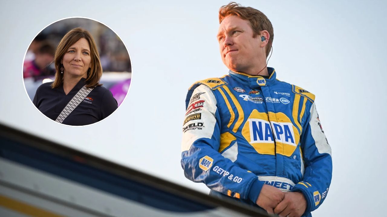 Kelley Earnhardt comments on Brad Sweet full-time racing retirement. Images via Imagn.