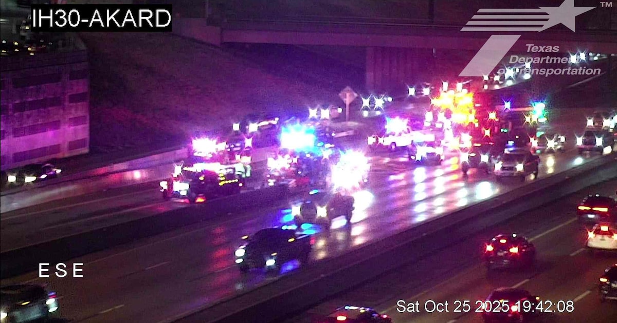 Three lanes closed on Interstate 30 after collision in downtown Dallas