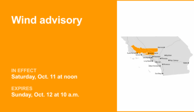 5 Freeway north of LA under a wind advisory until Sunday morning — gusts as high as 50 mph – Orange County Register