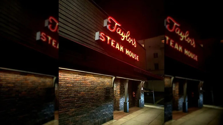 Facade of Taylor's Steakhouse in Los Angeles, California