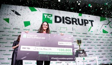 Salva Health Co-Founder & CEO Valentina Agudelo Vargas, winner of the Startup Battlefield 2024, poses onstage during TechCrunch Disrupt 2024 Day 3 at Moscone Center on October 30, 2024 in San Francisco.