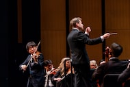 Violinist Kazuhiro Takagi performs with music director Richard McKay and the Dallas Chamber...