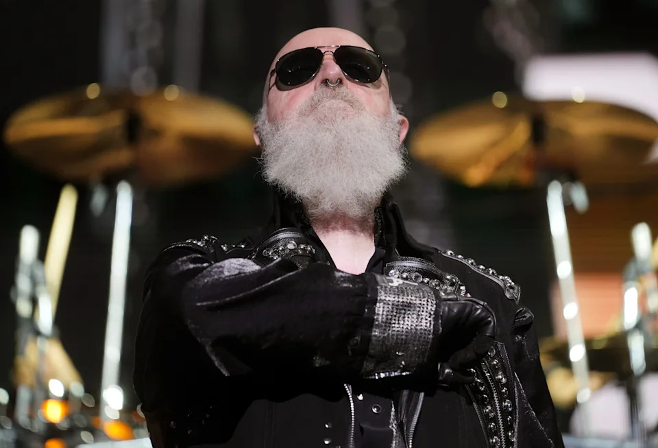 Judas Priest performs at Talking Stick Resort Amphitheatre in Phoenix on Oct. 22, 2025.
