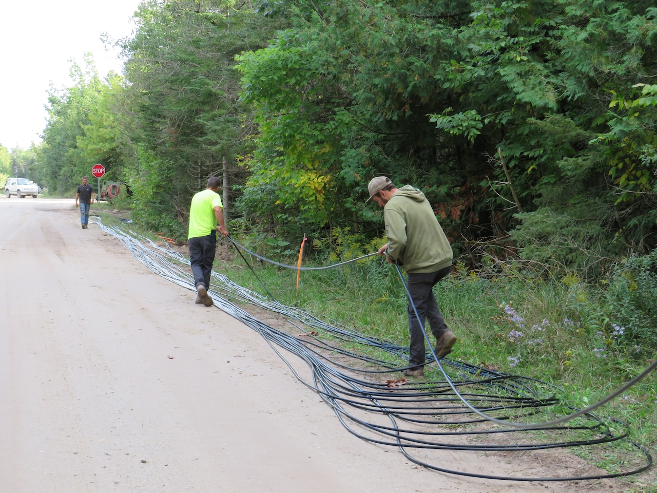 Fiber conduit going underground