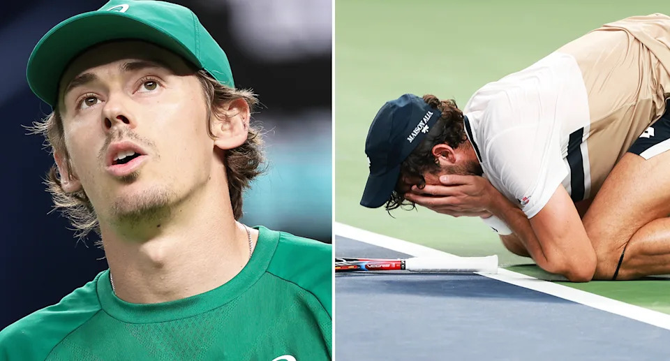 Alex de Minaur and Valentin Vacherot at the Shanghai Masters.
