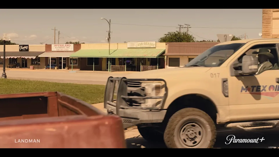 Two business in Jacksboro near the Jack County Courthouse can be seen in the new “Landman” season 2 trailer.