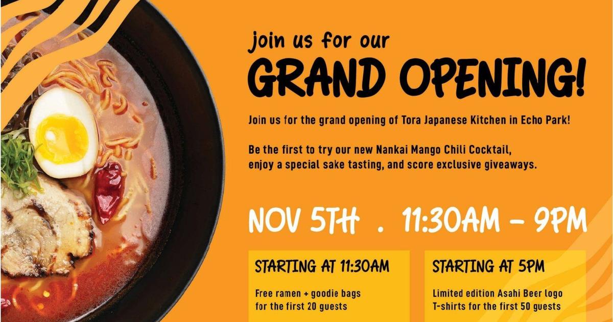 Grand Opening: Tora Japanese Kitchen in Echo Park | Sponsored