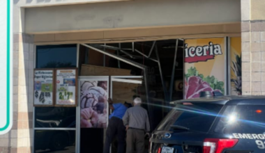 1 person detained after car drives into Houston meat market