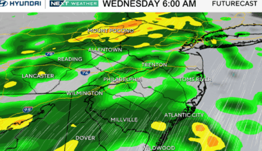 Rain on Wednesday will impact morning commute in Philadelphia region. Here's the weather forecast.