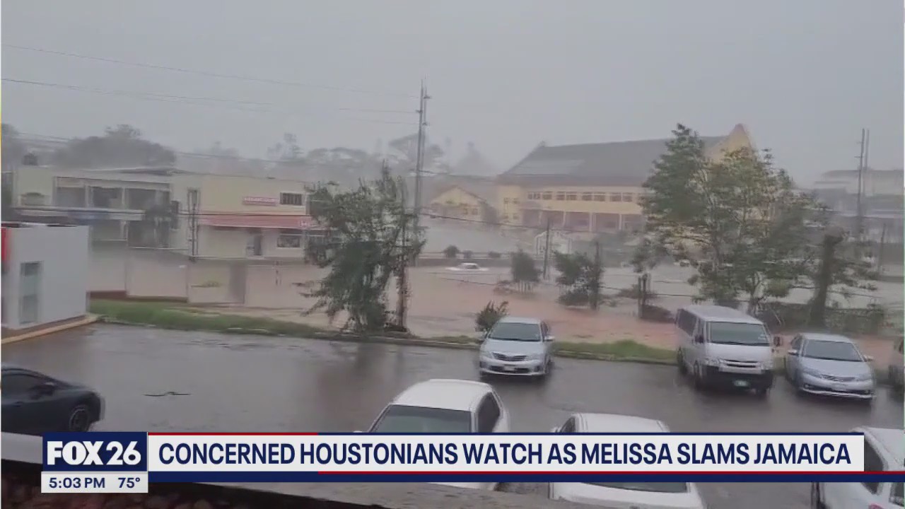 Concerned Houstonians watch as Melissa slams Jamaica