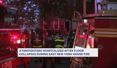 Floor collapses in East New York house during fire; injuring 3 firefighters, 1 civilian