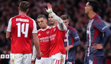 Champions League: Newcastle 3-0 up at USG, Arsenal & Man City up next - BBC
