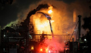 Giant blaze breaks out at Chevron refinery near Los Angeles
