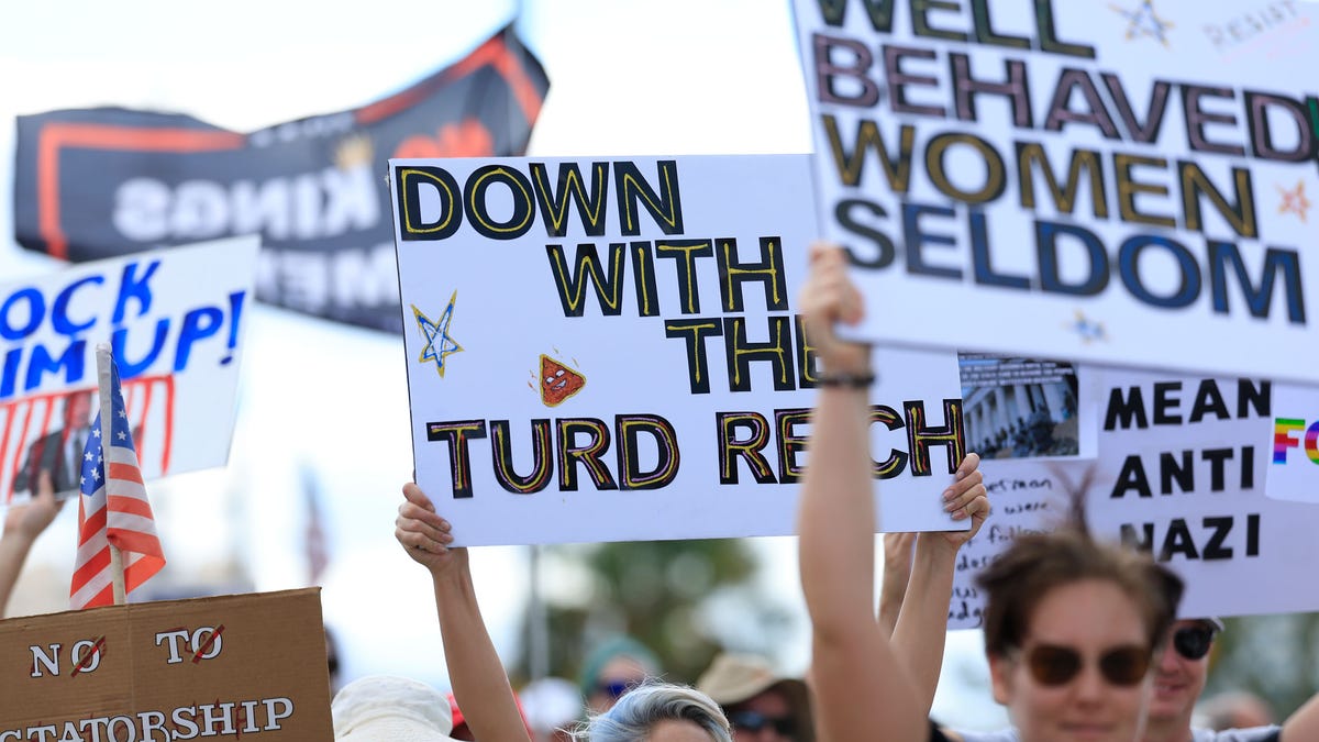 Have a look at what Jacksonville protesters came up with for signs