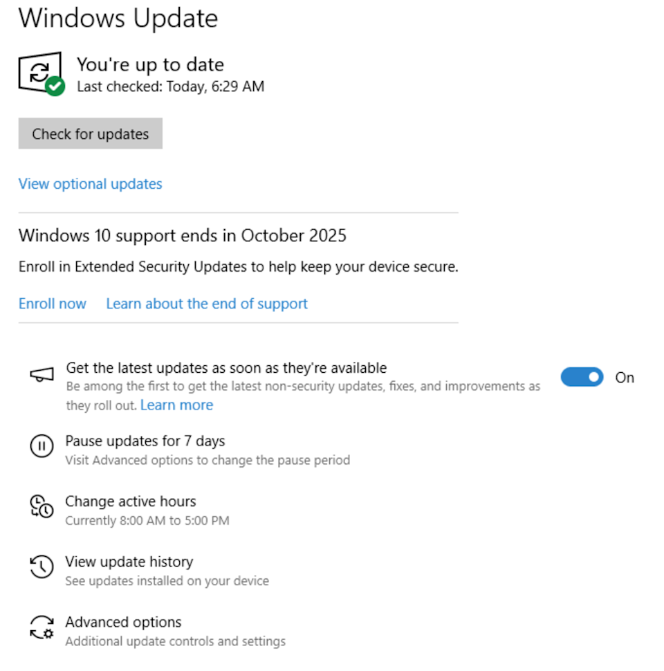 Find out if you need to update your computer. (Screenshot/Engadget)