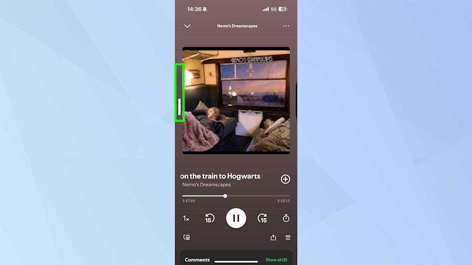 iPhone volume bar 
