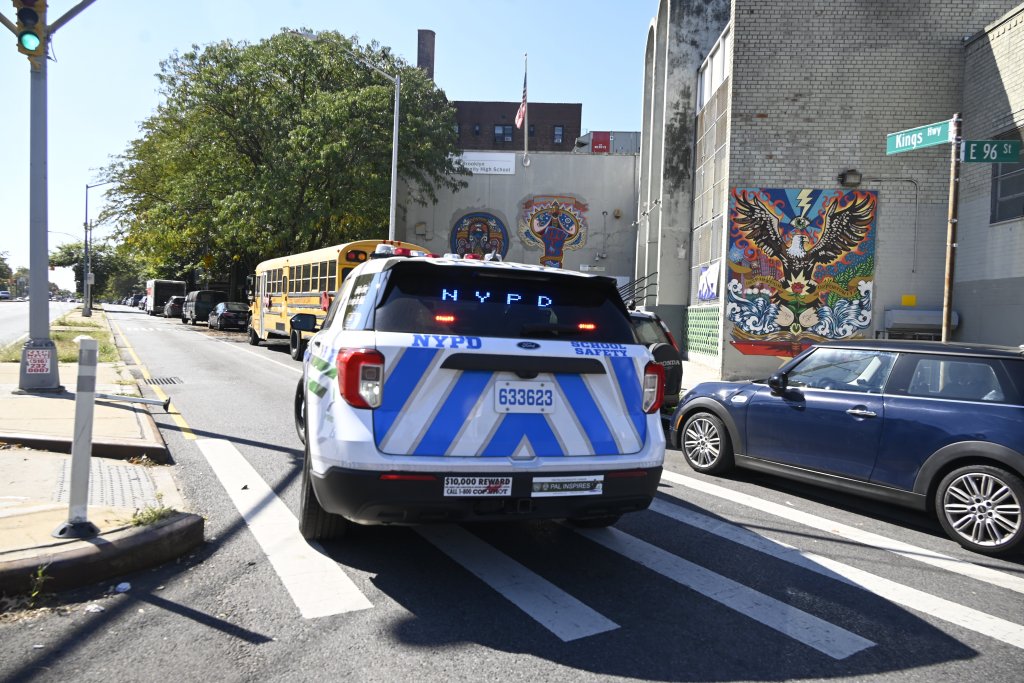 The teen was found to be packing the loaded 9 mm handgun inside East Brooklyn High School on Kings Highway near East 96th Street in Flatbush just before 10 a.m., cops and sources said.