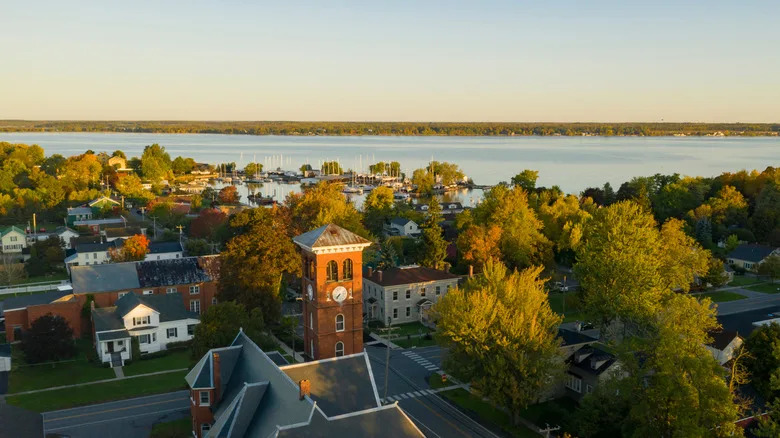 A look at Cape Vincent's riverside landscape at sunset
