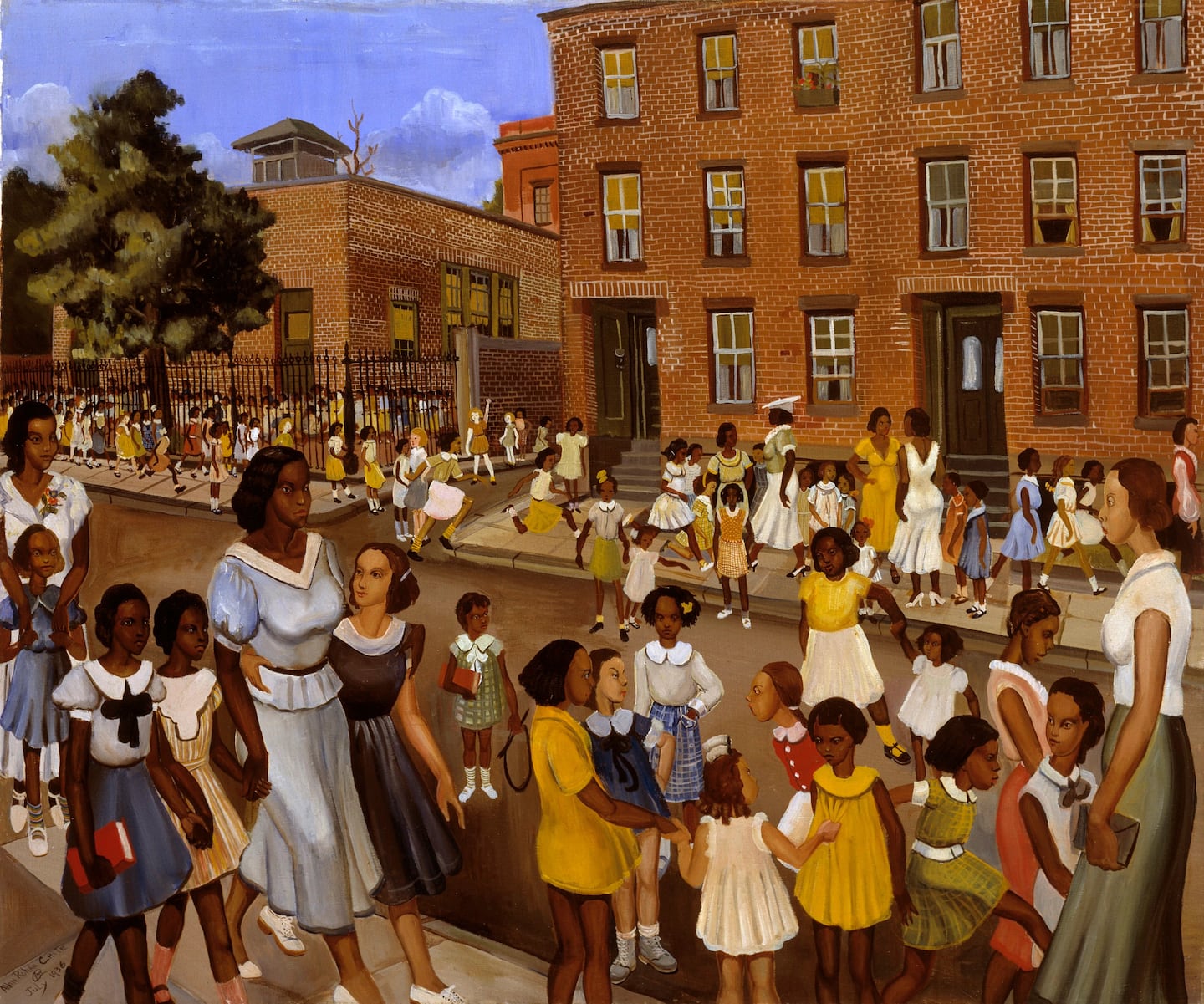 Allan Rohan Crite, "School's Out," 1936. Smithsonian American Art Museum.
