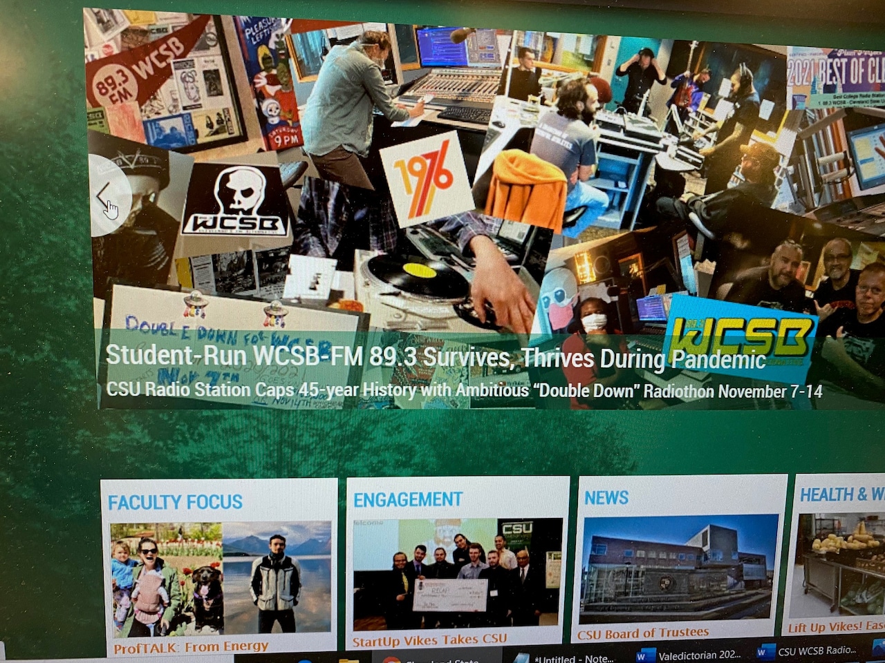 Cleveland State University main web page