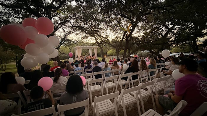 Family, friends hold balloon release for teen girl shot, killed at southwest Bexar County house party