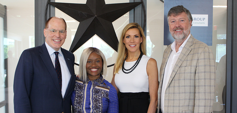 Alpine Group Texas April 23 launch event: Alpine Group SVP Barry Brown, Alpine Group CEO and Managing Principal Keenan Austin Reed, U.S. Rep. Beth Van Duyne, and Alpine Group Principal and Chairman Rhod Shaw,. [Photo: Alpine Group]