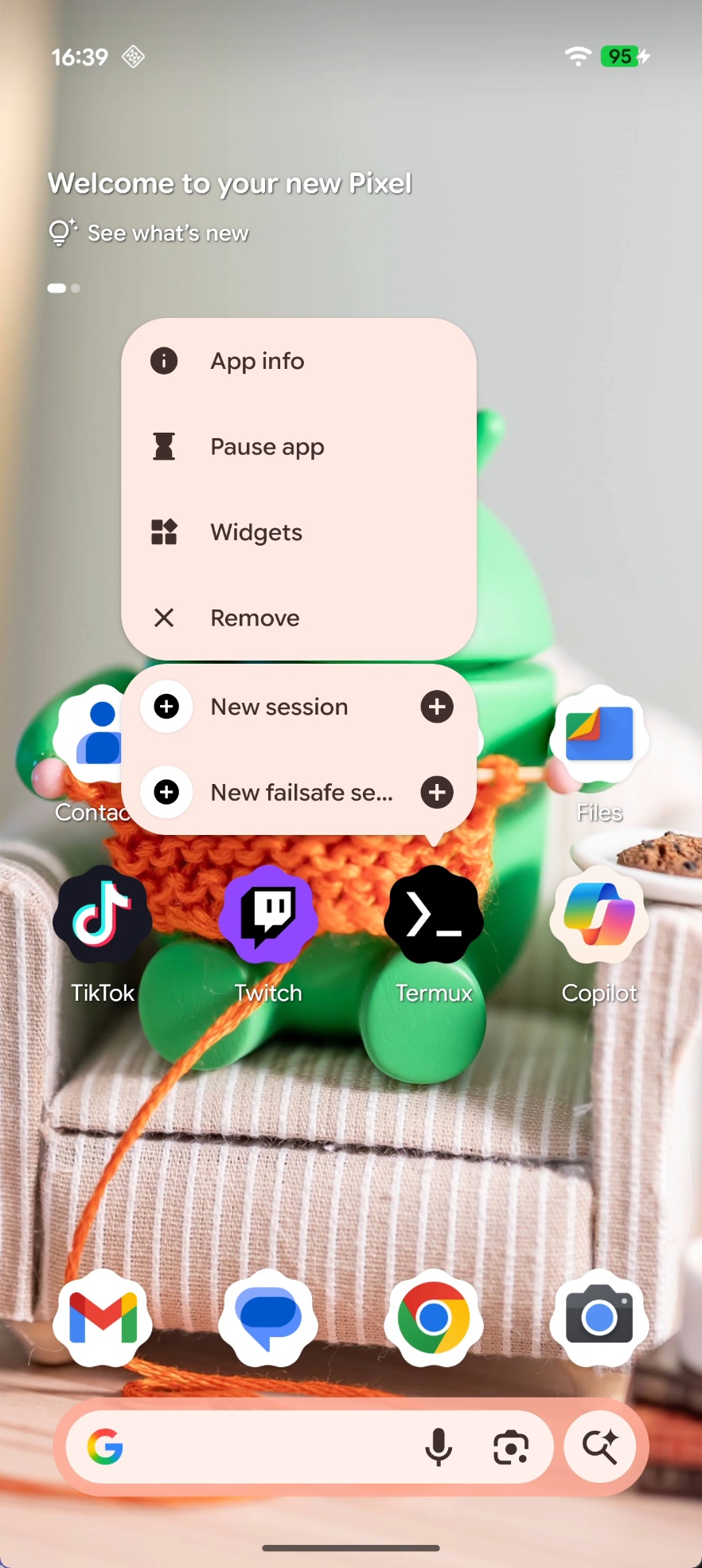 App context menu shortcut plus buttons in Android 16 QPR2 Beta 3