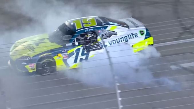 Aric Almirola won his third race of the season on Saturday night at Las Vegas Motor Speedway.