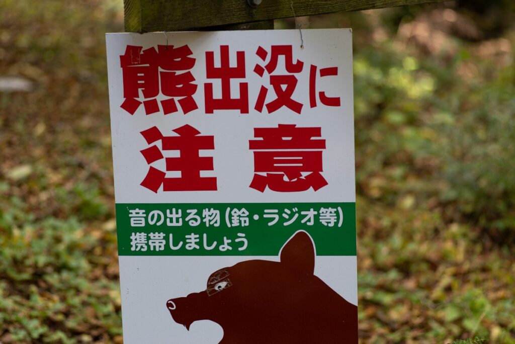 Asiatic bear warning sign