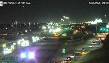 Crash closes eastbound lanes of I-10 in west Phoenix