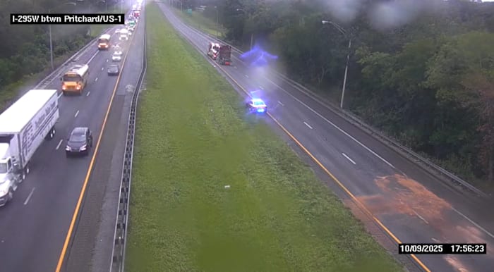 Lanes reopen on I-295 North at Pritchard Road after crash