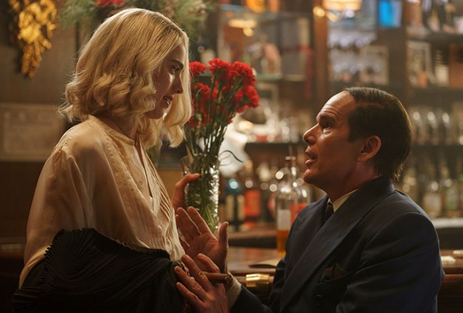 Margaret Qualley and Ethan Hawke in Blue Moon