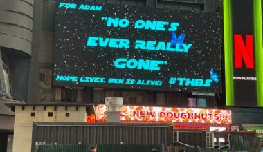 Times Square billboards light up with ads for Adam, Splinter Cell, and Netflix