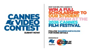 The 2026 Cannes Video Contest is presented by The American Pavilion and IndieWire’s Future of Filmmaking.