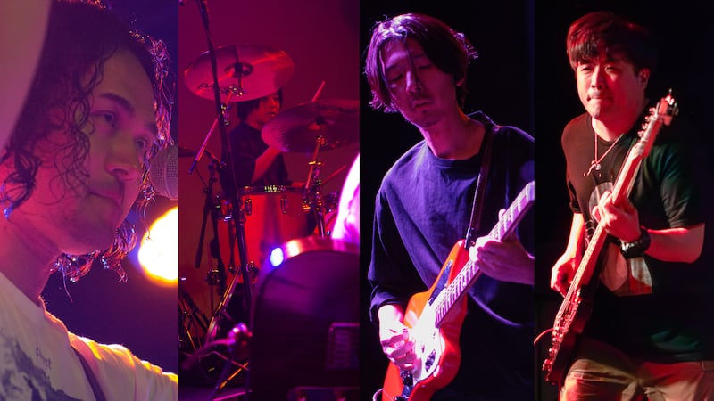 Band playing on stage
