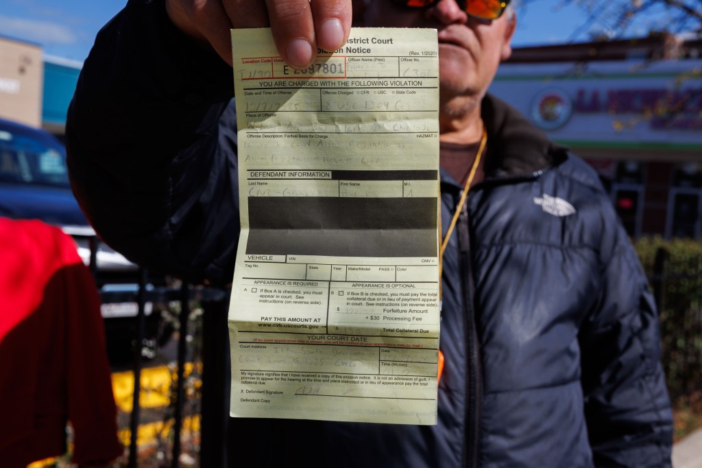 ICE tickets Chicago man $130 for not having his papers with him