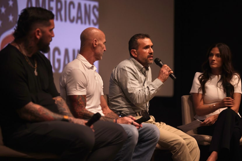 Dr. Martin Polanco (third from left) speaks during a panel discussion spotlighting veterans’...