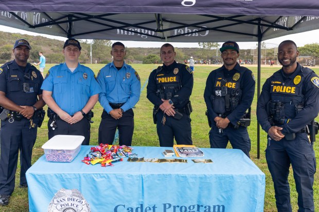 San Diego Police and Cadets came to support the run...
