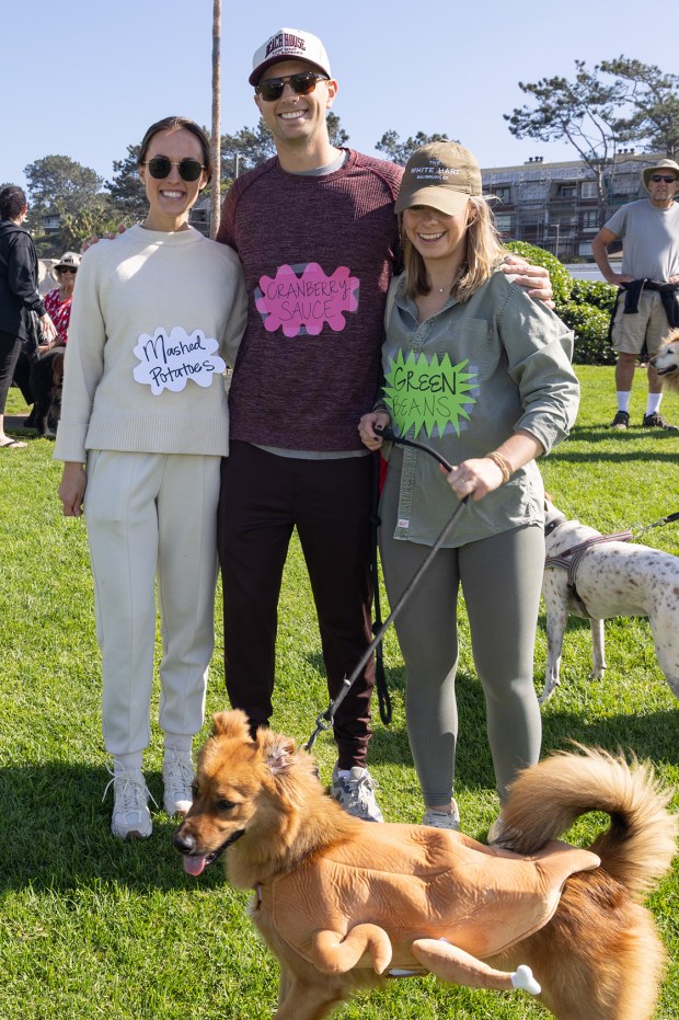 Elizabeth Meyer, Charlie Peterson, Courtney Donovan and dog Jameson (Jon...