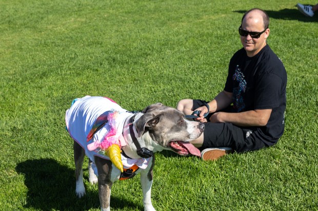 Matt Hoag with Rigby (Jon Clark)
