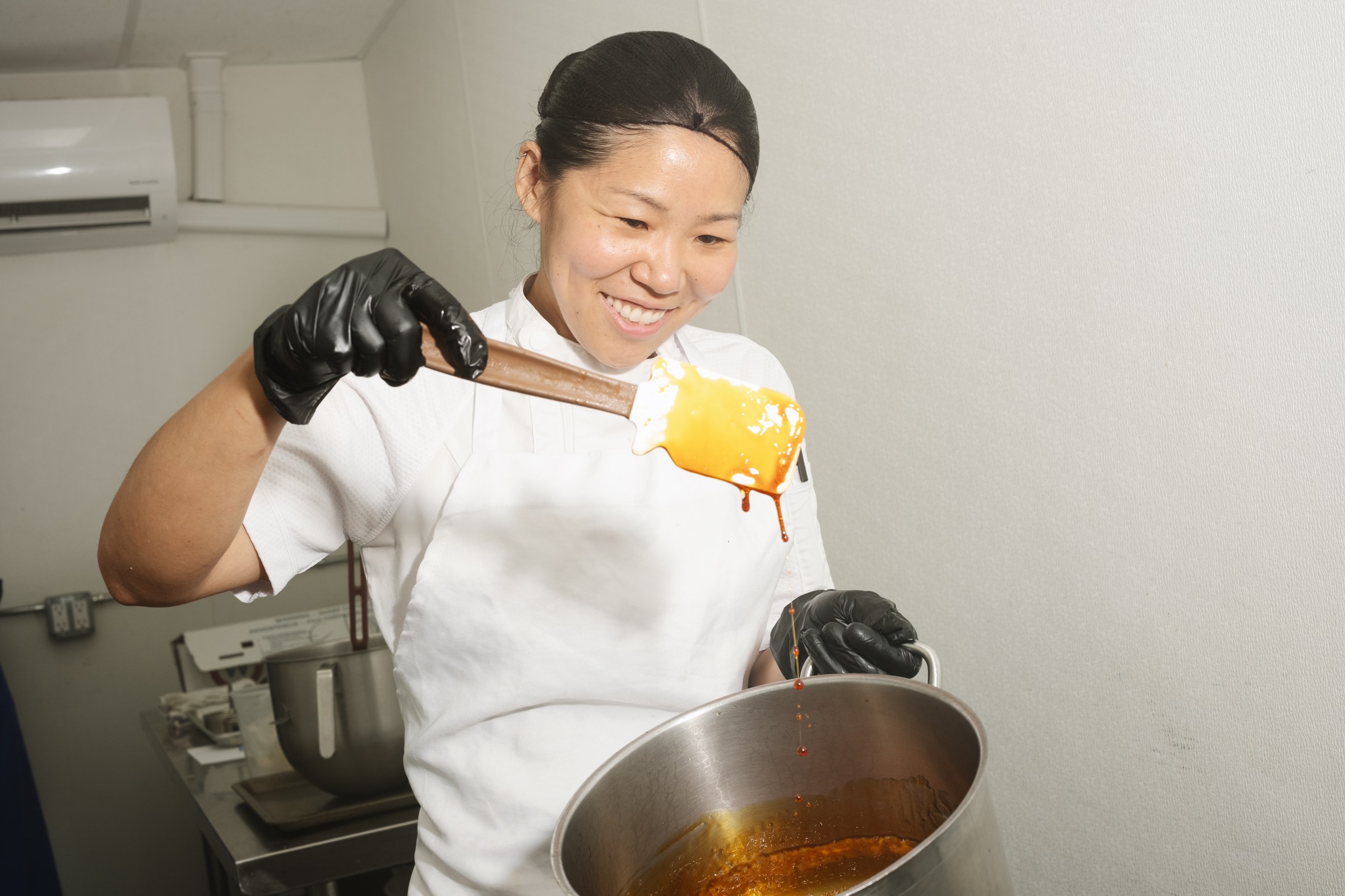Chika Hanyu in her Sunnyside kitchen.