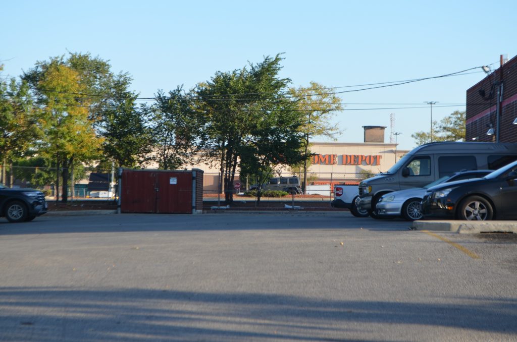 The Home Depot, 4555 S. Western Blvd., where several people have been detained by federal agents amid operations Midway Blitz and At Large, as seen on Sept. 26, 2025.
