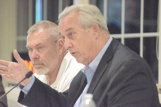 Springfield Township commissioners President Jeff Rudolph at a township meeting in June. "While Prospect's threat of abandonment prompted concessions from other taxing authorities related to the sale of other properties, we believe the threat is ultimately empty," he said about the current situation. (PETE BANNAN-DAILY TIMES)